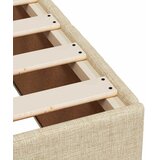  Boxspring krevet s madracem Krem 140 x 190 cm Tkanina - Krem 140 x 190 cm Prošiveno gumbima | shoptok.hr