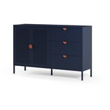 Marckeric Temno modra kovinska komoda 140x90x40 cm Sayla – | Shoptok.si