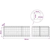  Gabion s žicom debljine 5 mm i mrežom 10x10 cm 750x50x50 cm - 50 cm 50 cm 750 cm | shoptok.hr