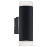 Eglo riga-led spoljna zidna lampa/2, led, gu10, 2x5w, čelik/crna Riga-led | Eponuda.com