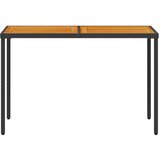  Vrtni stol s pločom od drva bagrema crni 115x54x74 cm poliratan | shoptok.hr