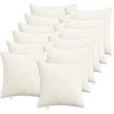  Presvlaka za jastuk 12 pcs HEERLEN Krem 50 x 50 cm Kord - Krem 50 x 50 cm 12 | shoptok.hr