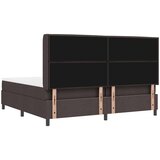Box Postelja s podnico in vzmetnico Temno rjava 200x200 cm Tkanina, (22050500) | Shoptok.si