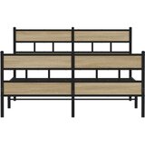  Metalni okvir kreveta bez madraca boja hrasta sonome 140x190 cm | Eponuda.com