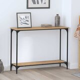 vidaXL Konzolna stolica s policom hrast artisan 101 x 30.5 x 75 cm Cijene