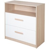 Roba Bijela/u prirodnoj boji dječja komoda u dekoru hrasta s promjenjivim stolom 88x98x75 cm Cabane – | shoptok.hr