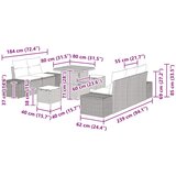 Sjedeća garnitura za vrt 8 kom. Crna poliratan 239 x 62 x 85 cm | shoptok.hr