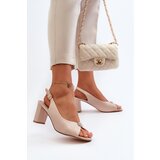 EVENTO PE1 Elegant Sandals with Stiletto Heel and Beige Decoration Trasea | Eponuda.ba