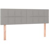 Maison Chic Posteljno vzglavje - Vzglavna omarica 2 kosa svetlo sivo 72x5x78/88 cm blago, (22078324) | Shoptok.si