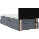  s od storage s uzglavljem Tamno siva 90 x 190 cm Baršun | shoptok.hr