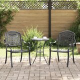 vidaXL Vrtnu stoli 2 kosa Črna Lito aluminij, (22015574) | Shoptok.si