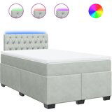  The Living Store Box spring postelja z vzmetnico svetlo siva 120x190 cm žamet - Box Spring Postelja, (21492543) | Shoptok.si