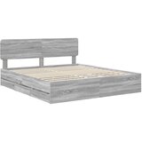  Krevetna konstrukcija s ladicama Sivi Sonoma 180 x 200 cm | Eponuda.com