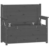  Klupa siva 112,5 x 51,5 x 96,5 cm od masivne borovine | shoptok.hr