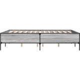  Okvir kreveta boja hrasta 135x190cm konstruirano drvo i metal | shoptok.hr