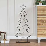 vidaXL Kovinsko božično drevesce z stojalom Črna 90 cm Jeklo | Shoptok.si