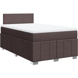  Krevet box spring s madracem tamnosmeđi 120 x 190 cm od tkanine Slike