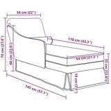 vidaXL Počivaljka s valjkastim jastukom i rukonaslonom | shoptok.hr