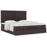 vidaXL Otomanski krevet s madracem tamnosmeđi 180x200 cm od tkanine | shoptok.hr