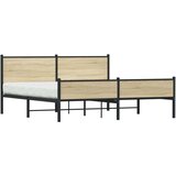 Metalni okvir kreveta bez madraca boja hrasta sonome 160x200 cm | shoptok.hr