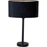 QAZQA Tafellamp zwart met ovale velours kap zwart 35cm - Simplo | Shoptok.si