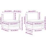  Set vanjskih sofa s jastukom 3 Komad Smeđa Čvrsto drvo akacije | Eponuda.com