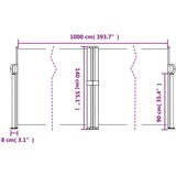 Uvlačiva bočna tenda 140 x 1000 cm smeđesiva | shoptok.hr