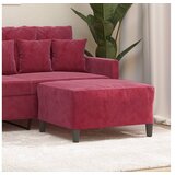  Stolček za noge vinsko rdeč 70x55x41 cm žamet | Shoptok.si