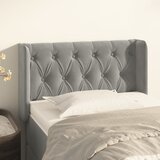  Uzglavlje s ušima svjetlosivo 83x16x78/88 cm baršunasto | shoptok.hr