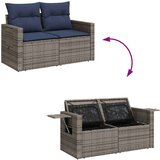 vidaXL 7-dijelni set vrtnih sofa poliratan i bagrem s jastucima sivi | shoptok.hr