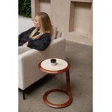 Zuiver Okrogla stranska mizica s kamnito mizno ploščo 41x45 cm Doppio – | Shoptok.si