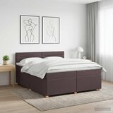  Boxspring krevet s madracem Tamno smeđa 200 x 200 cm Tkanina | shoptok.hr