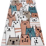 RugsX Preproge Preproga FUN Gatti za otroke, mačke roza 160x220 cm Rožnata | Shoptok.si