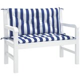  Jastuci za vrtnu klupu 2 kom plavo-bijeli prugasti 100x50x7 cm | shoptok.hr