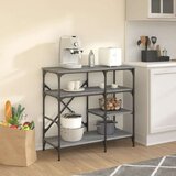  Pekarski stalak siva boja hrasta 90x40x84 cm od drva i metala | shoptok.hr