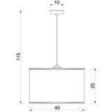  luster na sajli arden 1xE27/15W/230V prečnik 40 cm bež | Eponuda.com