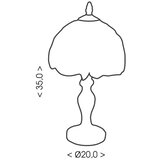  Brilagi - Tiffany vitražna stona lampa SIENNA 1xE27/60W/230V | Eponuda.com