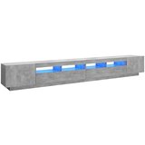 Maison Chic TV omarica - TV stojalo - Televizijska omarica z LED lučkami betonsko siva 300x35x40 cm, (21700237) Cene