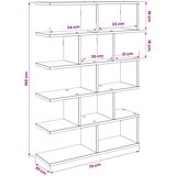  Polica na zidu Crni hrast 70 x 20 x 100 cm Konstruirano drvo | shoptok.hr