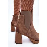 Boto Suede Boots On Heel Liresa Brown | ePonuda.com