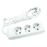 Priklj.prenosna trostruka 3Mx2m 3x1,5mm2 16A 250V WLTB0432-2WH EU4 X-tendia bela