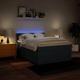  Krevet s oprugama i madracem plavi 160x200 cm od tkanine | shoptok.hr