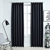 vidaXL Zavjese za zamračivanje s kukama 2 kom antracit 140 x 175 cm Cijene