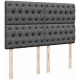 vidaXL Otomanski posteljni okvir z vzmetnico siv 140x190 cm blago | Shoptok.si