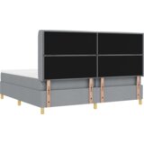  Krevet s podnicom i madracem &amp LED svjetlom svijetlosiva 200x200 cm tkanina | shoptok.hr