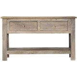vidaXL klubska mizica 82x52x47 cm trden mangov les | Shoptok.si
