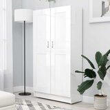 Ormarić za knjige sjajni bijeli 82,5 x 30,5 x 150 cm drveni | Eponuda.com