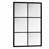  Zidno ogledalo crno 60 x 40 cm metalno | shoptok.hr
