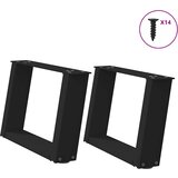  Noge za klub stolić U-oblik 2 kom Crne 40 x (30-31) cm Čelik | Eponuda.ba