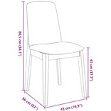 vidaXL Jedilni stoli z blazinami 2 kosa Brown Solid Wood Rubber | Shoptok.si